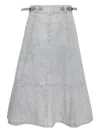 Ulla Johnson Finely Midi Skirt In Gray
