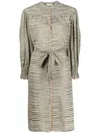 Ulla Johnson Fiora Striped Shirtdress In Grey