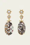 Ulla Johnson Fiori Black Multi Drop Earring In Gold