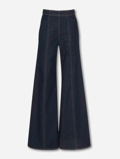 Ulla Johnson Flared Jeans In Blue