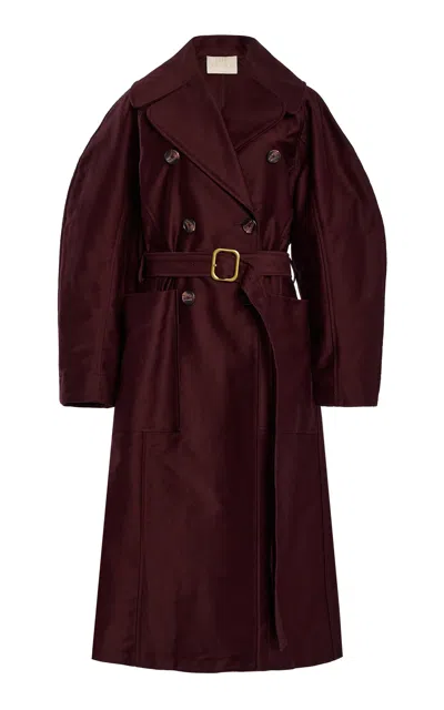 Ulla Johnson Fleur Trench In Burgundy