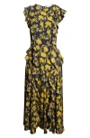Ulla Johnson Flo Ruffle Maxi Dress In Multi