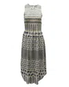 Ulla Johnson Floral Dress With Shirring In White Viscose In White