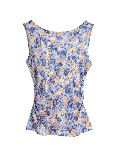 Ulla Johnson Floral Gathered Top In Multi