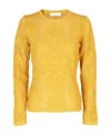 Ulla Johnson Floral Jacquard Pullover In Yellow