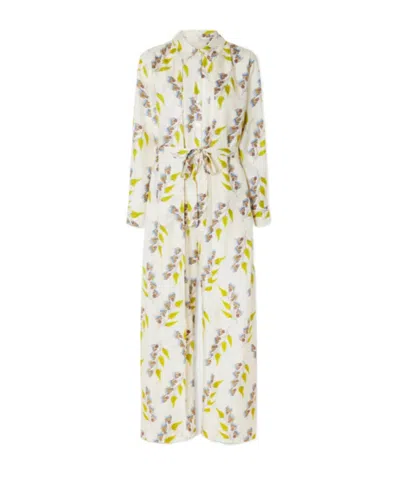 Ulla Johnson Bricolage Belted Floral-print Silk-twill Jumpsuit In Multi