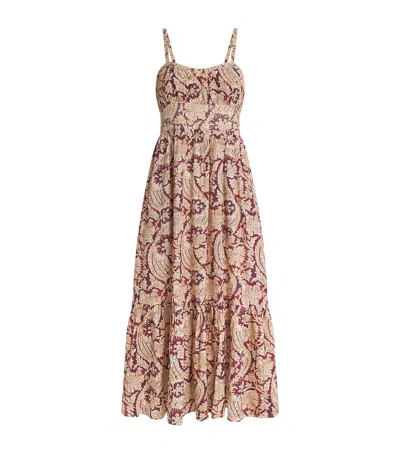 ULLA JOHNSON FLORAL NADINE MIDI DRESS