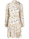 Ulla Johnson Floral-print Bow-detail Dress In Neutrals