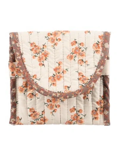 Pre-owned Ulla Johnson Floral Print Coin Pouch In Neutral