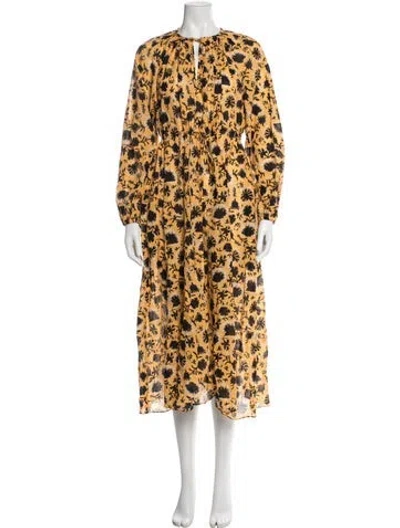 Pre-owned Ulla Johnson Floral Print Cover-up In Orange