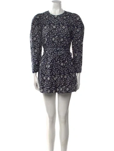 Pre-owned Ulla Johnson Floral Print Crew Neck Romper In Multi