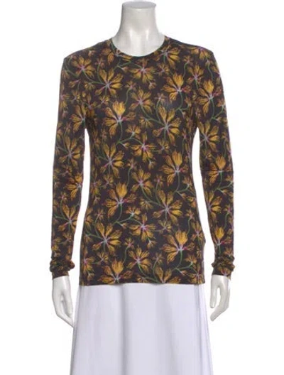 Pre-owned Ulla Johnson Floral Print Crew Neck Top In Multi
