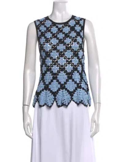 Pre-owned Ulla Johnson Floral Print Crew Neck Top In Multi