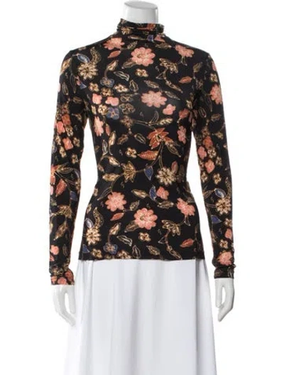 Pre-owned Ulla Johnson Floral Print Crew Neck Top In Multi