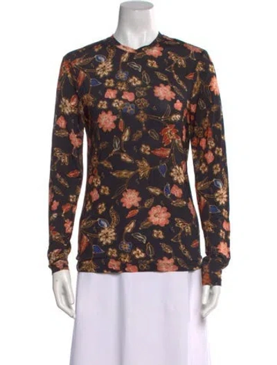 Pre-owned Ulla Johnson Floral Print Crew Neck Top W/ Tags In Multi