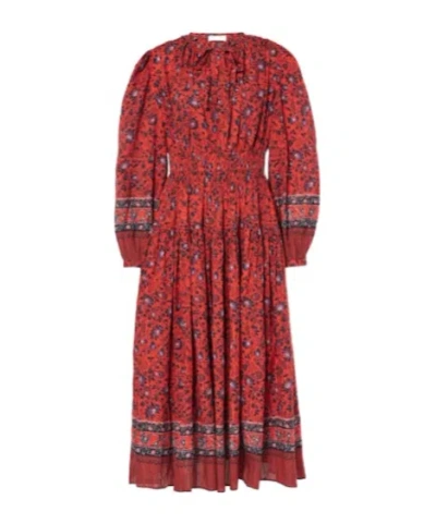 Ulla Johnson Floral Print Dress In Red