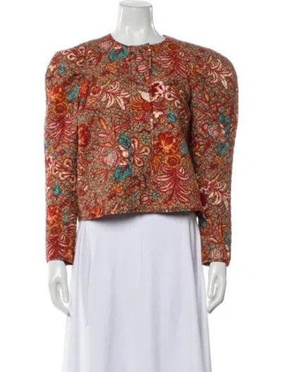 Pre-owned Ulla Johnson Floral Print Evening Jacket In Multi