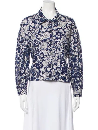 Pre-owned Ulla Johnson Floral Print Evening Jacket In Multi