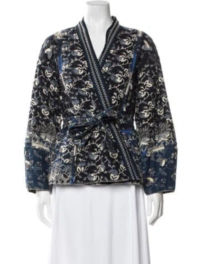 Pre-owned Ulla Johnson Floral Print Jacket In Neutral