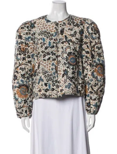 Pre-owned Ulla Johnson Floral Print Jacket In Neutrals