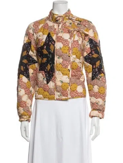 Pre-owned Ulla Johnson Floral Print Jacket In Pink