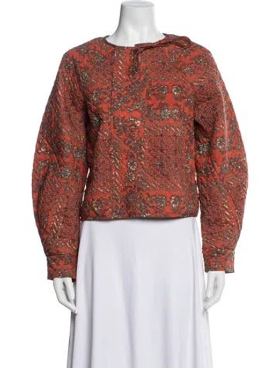Pre-owned Ulla Johnson Floral Print Jacket In Red