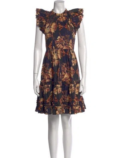 Pre-owned Ulla Johnson Floral Print Knee-length Dress