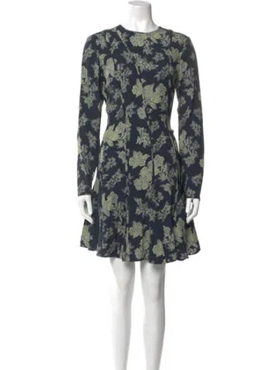 Pre-owned Ulla Johnson Floral Print Knee-length Dress W/ Tags In Green