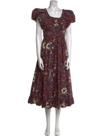Pre-owned Ulla Johnson Floral Print Long Dress