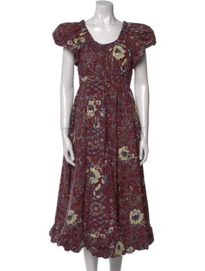 Pre-owned Ulla Johnson Floral Print Long Dress