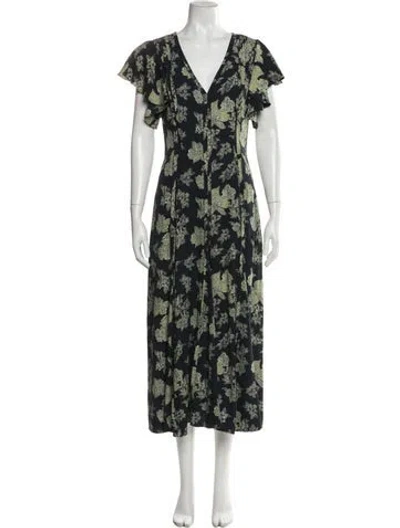 Pre-owned Ulla Johnson Floral Print Long Dress