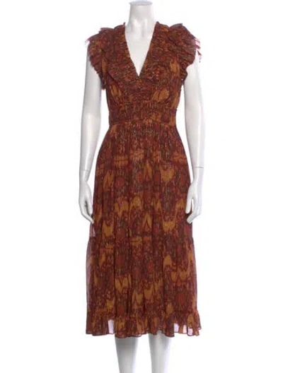 Pre-owned Ulla Johnson Floral Print Long Dress