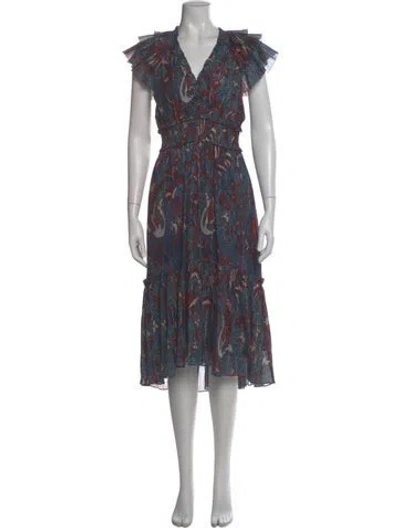 Pre-owned Ulla Johnson Floral Print Long Dress