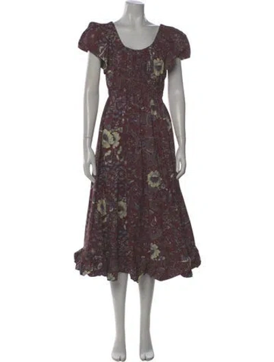Pre-owned Ulla Johnson Floral Print Long Dress