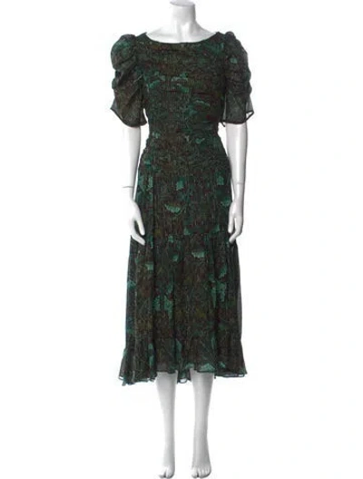 Pre-owned Ulla Johnson Floral Print Long Dress