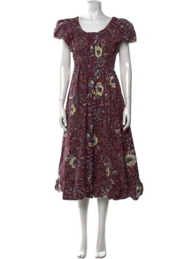 Pre-owned Ulla Johnson Floral Print Long Dress