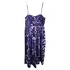 Ulla Johnson Floral Print Long Dress In Blue Cotton In Blue