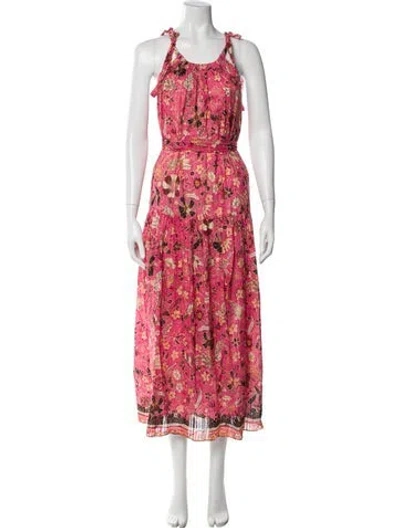 Pre-owned Ulla Johnson Floral Print Long Dress In Multi