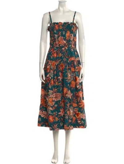 Pre-owned Ulla Johnson Floral Print Long Dress In Multi