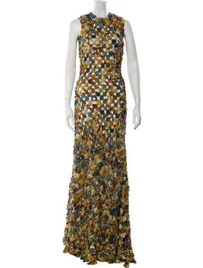 Pre-owned Ulla Johnson Floral Print Long Dress In Multi