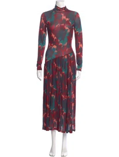 Pre-owned Ulla Johnson Floral Print Long Dress In Multi