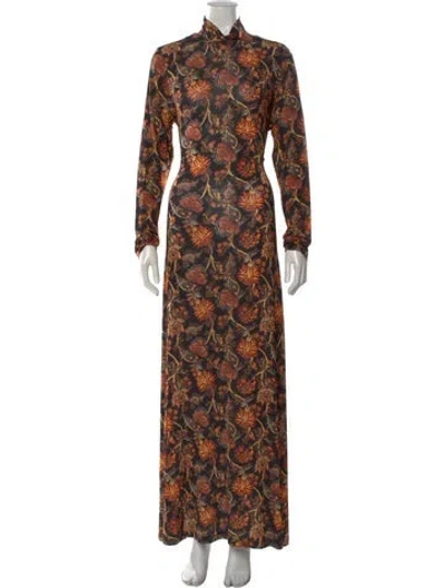 Pre-owned Ulla Johnson Floral Print Long Dress In Multi