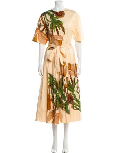 Pre-owned Ulla Johnson Floral Print Long Dress In Multi