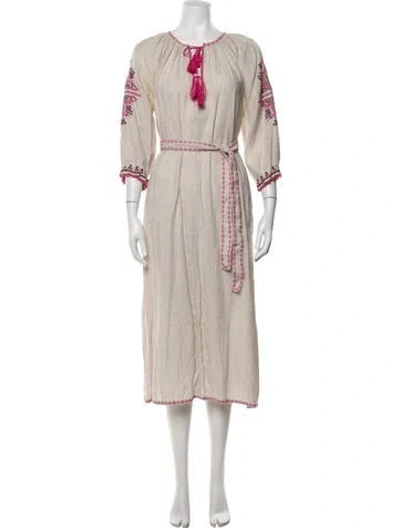 Pre-owned Ulla Johnson Floral Print Long Dress In Multi