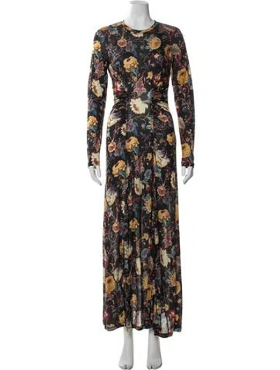 Pre-owned Ulla Johnson Floral Print Long Dress In Multi