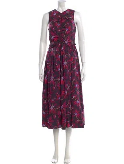 Pre-owned Ulla Johnson Floral Print Long Dress W/ Tags In Multi