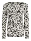 Ulla Johnson Floral-print Long-sleeve Top In White