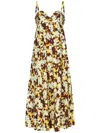 Ulla Johnson Harlan Embellished Printed Cotton-poplin Midi Dress In Multicolor