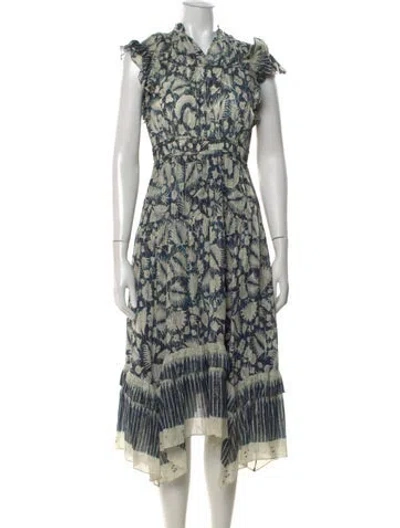 Pre-owned Ulla Johnson Floral Print Midi Length Dress