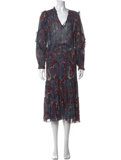 Pre-owned Ulla Johnson Floral Print Midi Length Dress